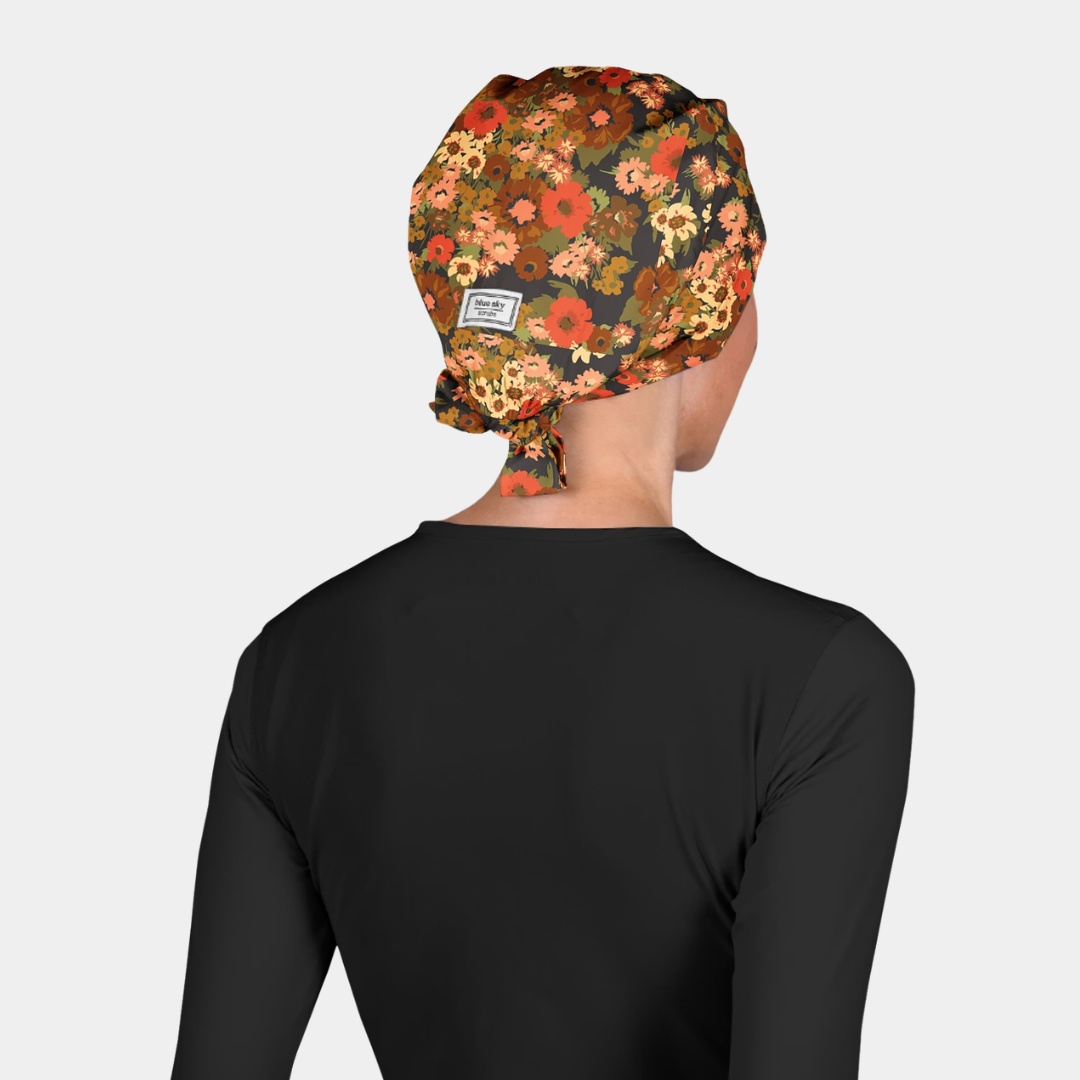 Maple Blossoms Pixie Surgical Scrub Hat