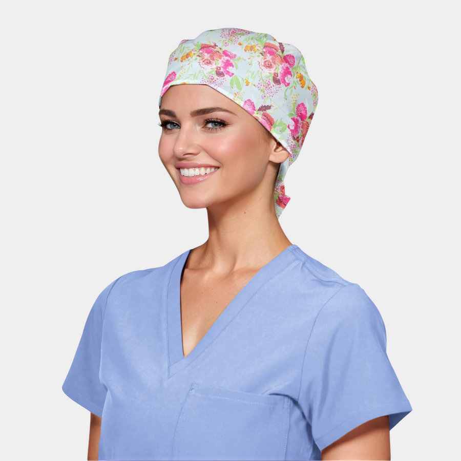 Garden Gala - Pixie Medical Scrub Hats