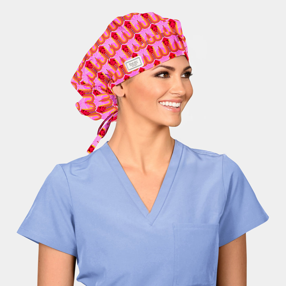 Geometric Sunrise- Poppy Bouffant Surgical Hats