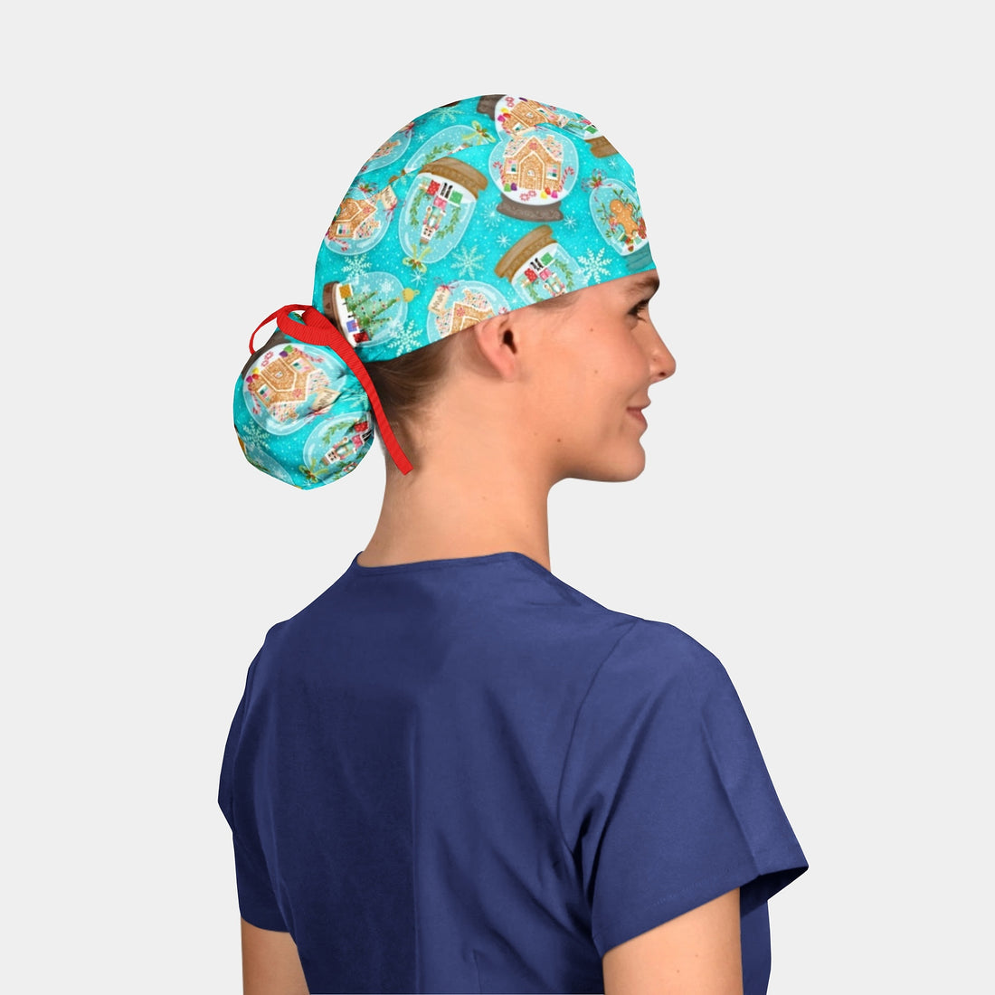 Gingerbread Globe Gala - Pony Medical Scrub Cap