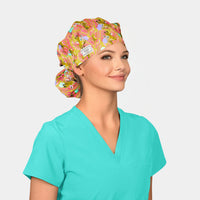 Giraffe Grove - Poppy Bouffant Scrub Caps