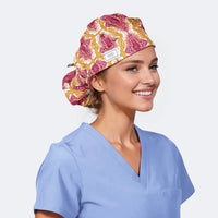 Golden Hour Garden - Poppy Bouffant Scrub Hat