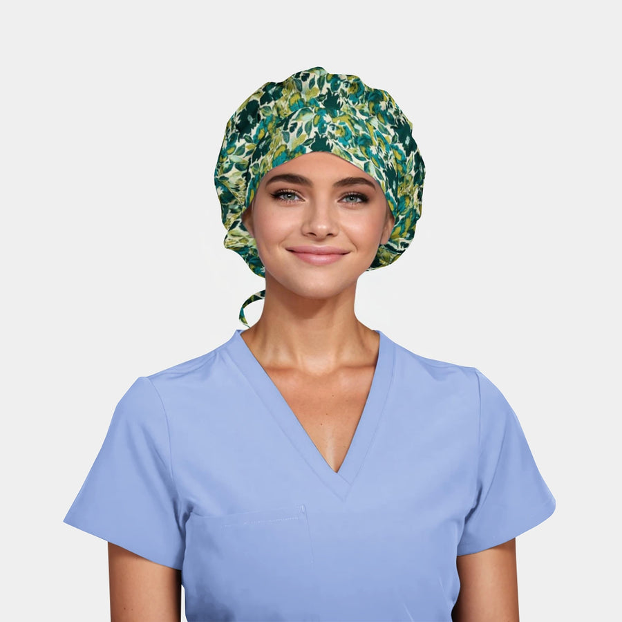 Green Horizon - Poppy Bouffant Surgical Hats