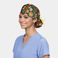 Nordic Blooms Ponytail Surgical Hat