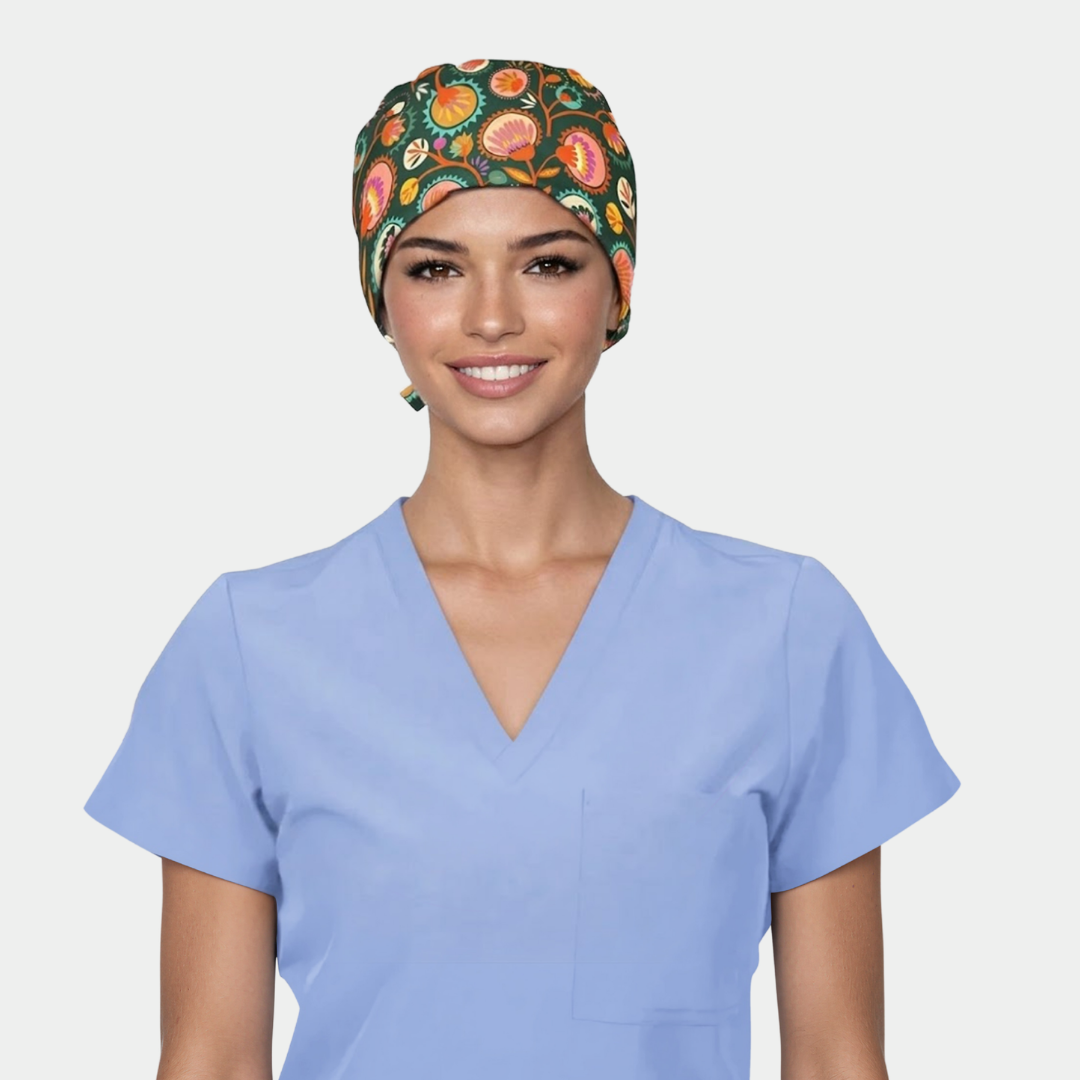 Nordic Blooms Pixie Surgical Hat