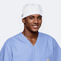 Greenwich Shirting Stripe - Men's Scrubs Hat