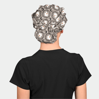 Midnight Boo Poppy Bouffant Women’s Surgical Scrub Cap