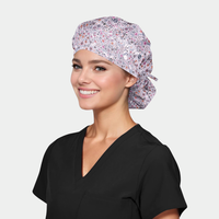 Floral Fright Poppy Bouffant Surgical Women’s Scrub Hat