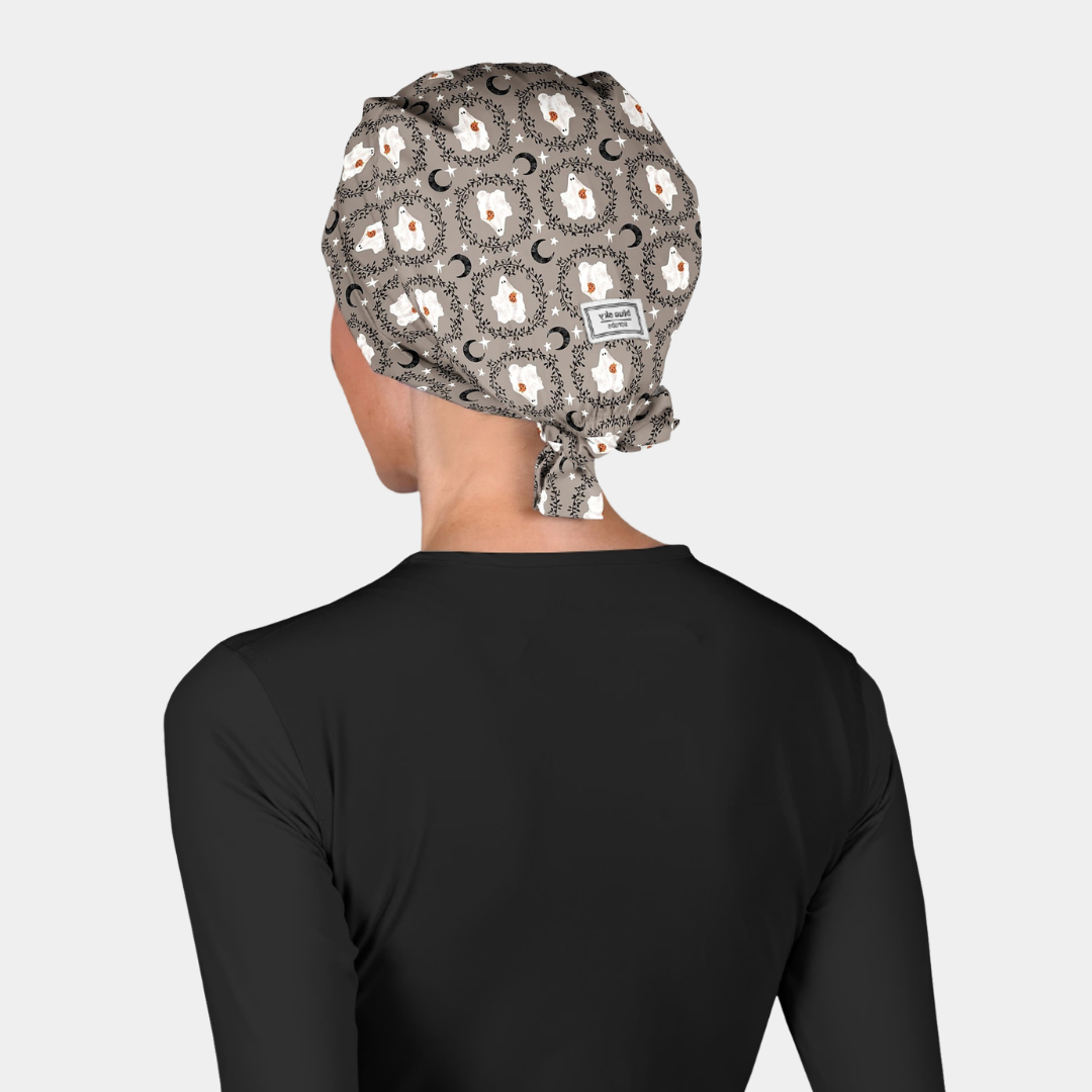 Midnight Boo Pixie Women’s Surgical Scrub Cap