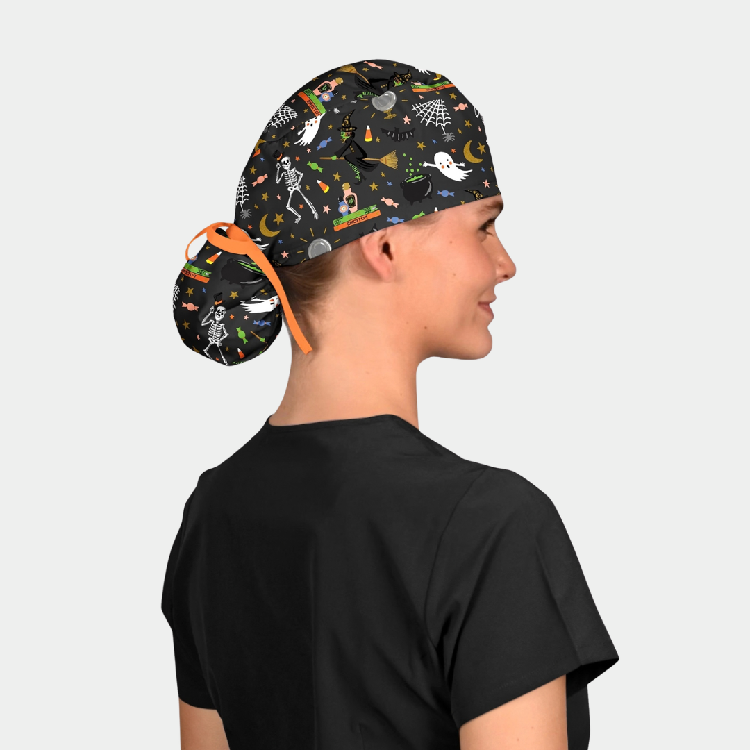 Witch Please Ponytail Surgical Cap