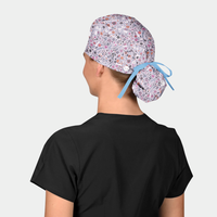 Floral Fright Ponytail Surgical Women’s Scrub Hat