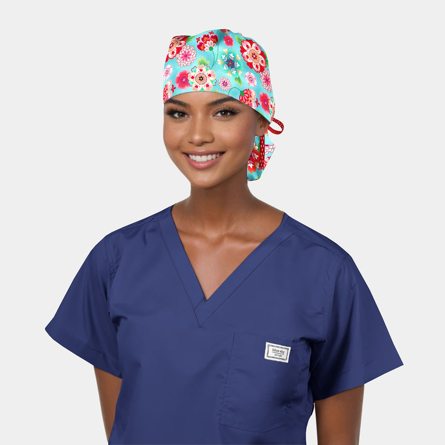 Vibrant Verdure - Pony Surgical Head Caps