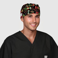 Holly Jolly Cheer - Men's Surgical Scrub Hat