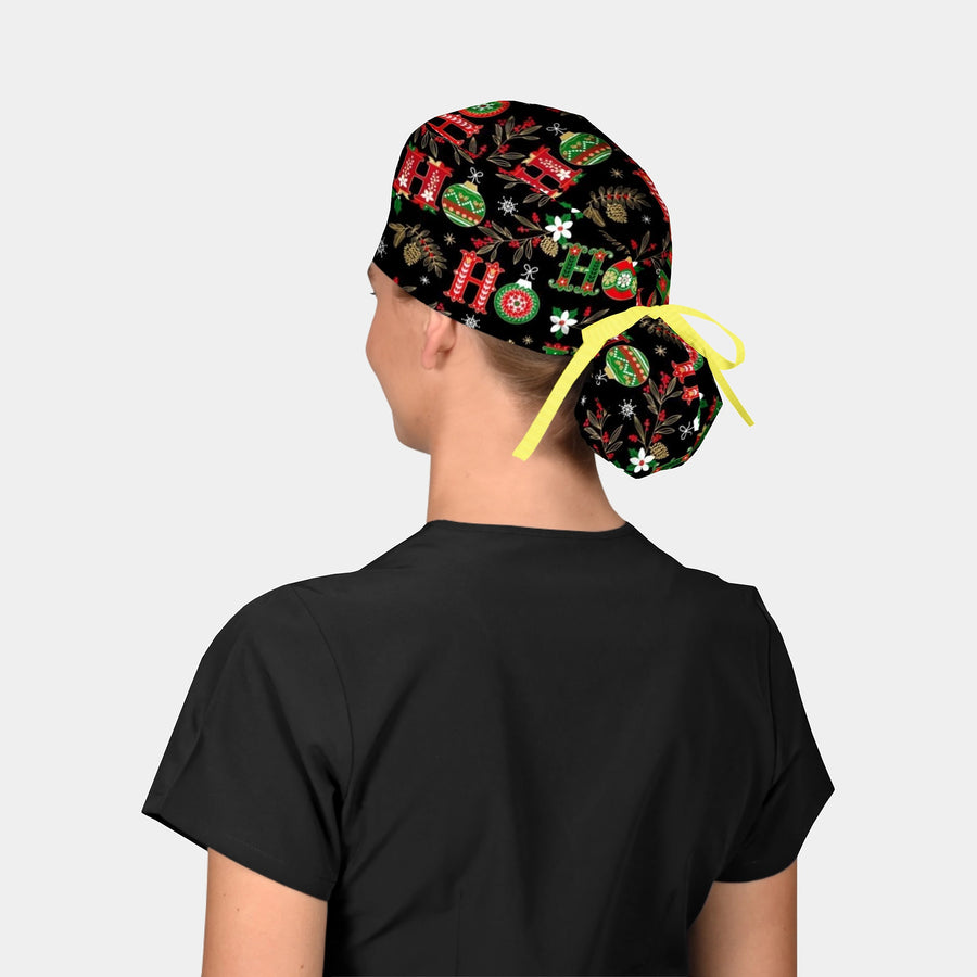 Holly Jolly Cheer - Pony Surgical Scrub Hat