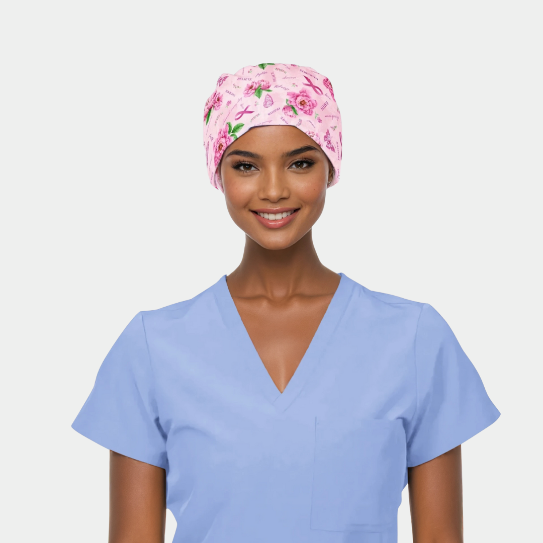 Hope in Bloom - Pixie Medical Scrub Cap