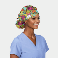 Impressionist Dream - Poppy Bouffant Scrub Caps