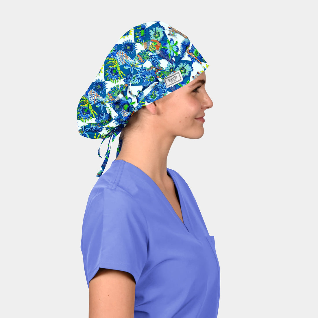 Jungle Jubilee - Poppy Bouffant Surgical Scrub Caps