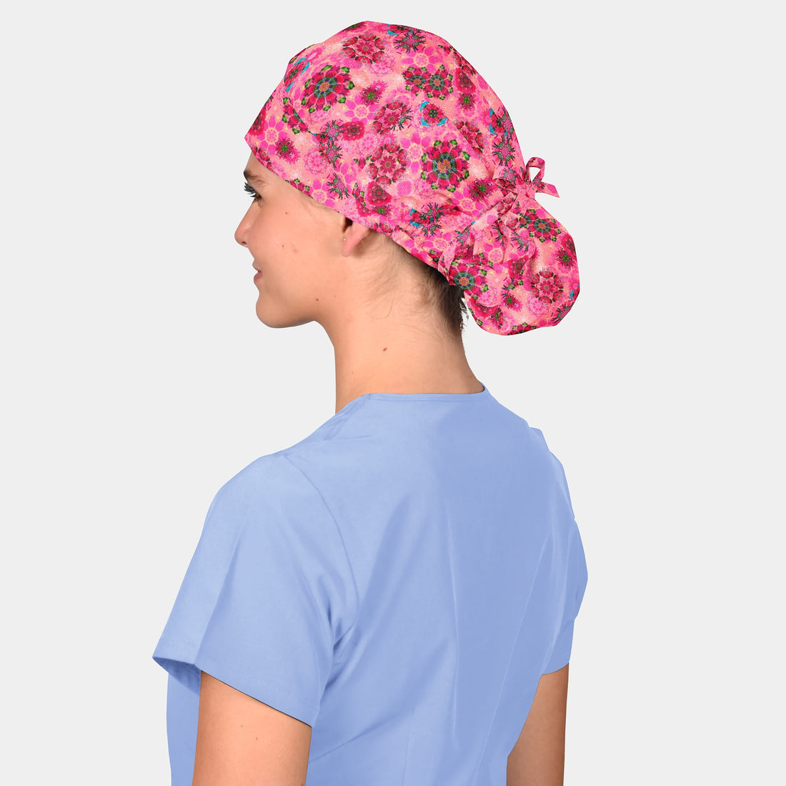 Kaleidoscope de Fleur - Poppy Bouffant Scrub Hats