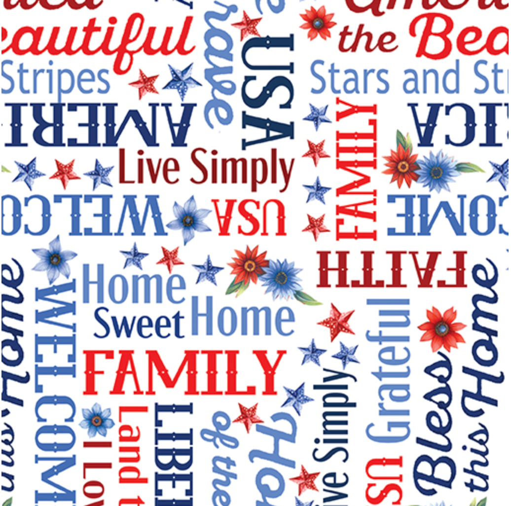 Red White & Bloom Ponytail Scrub Hat