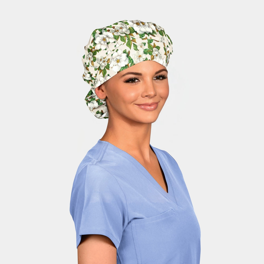 Mayfair Magnolias - Poppy Bouffant Scrub Caps