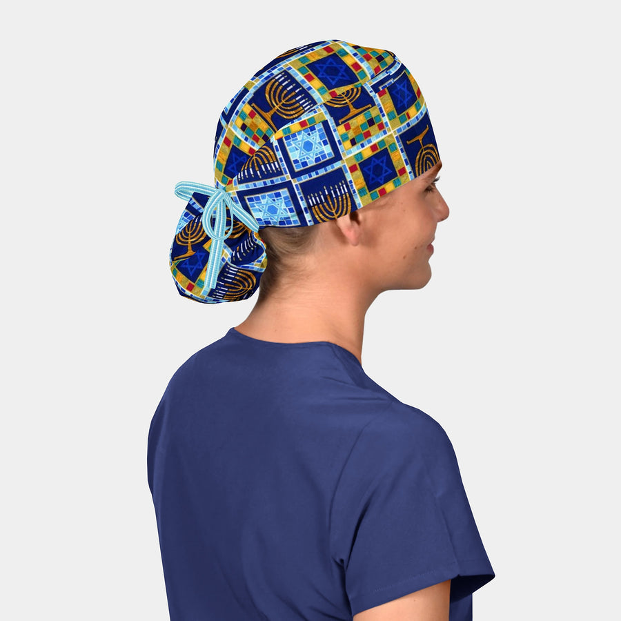 Menorah - Pony Surgical Scrub Cap