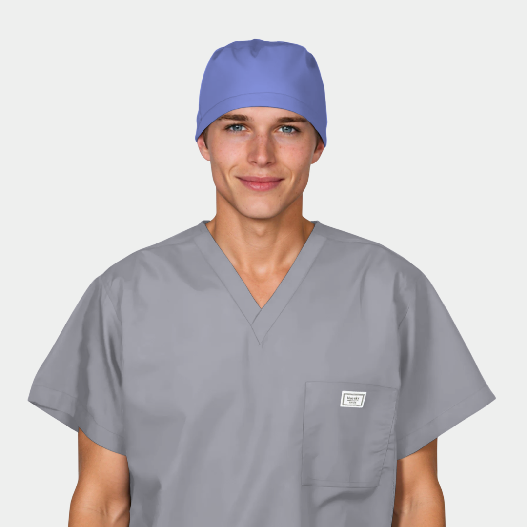 Calypso Blue Men’s Scrub Cap – Comfortable, Professional Surgical Cap for Long Shifts