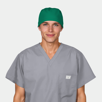 Pine Green Men’s Scrub Cap – Comfortable, Professional Surgical Cap for Long Shifts