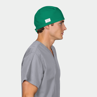 Pine Green Men’s Scrub Cap – Comfortable, Professional Surgical Cap for Long Shifts