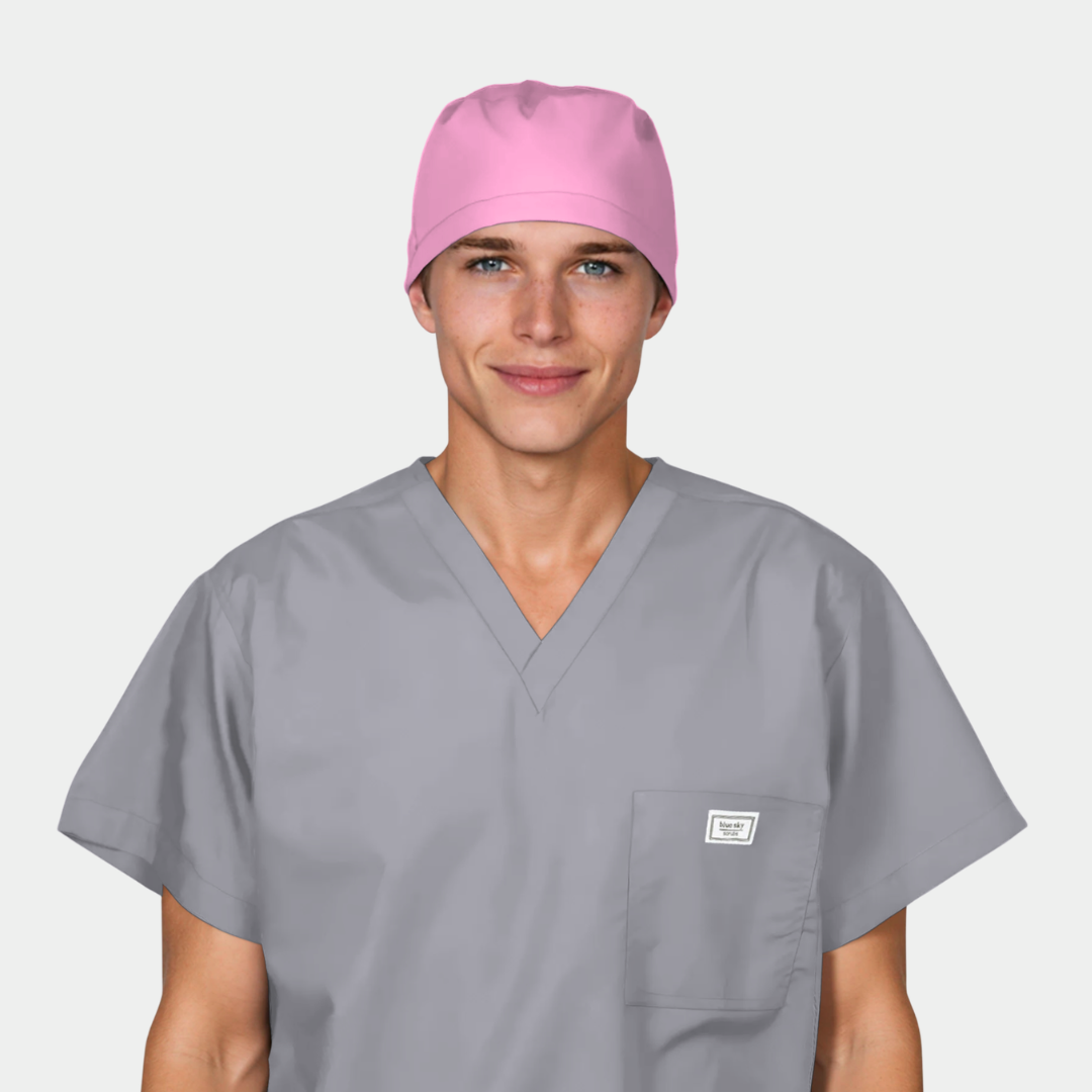 Pink Men’s Scrub Cap – Comfortable, Professional Surgical Cap for Long Shifts