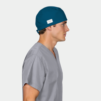 Caribbean Blue Men’s Scrub Cap – Bright, Comfortable Surgical Cap for Healthcare Professionals