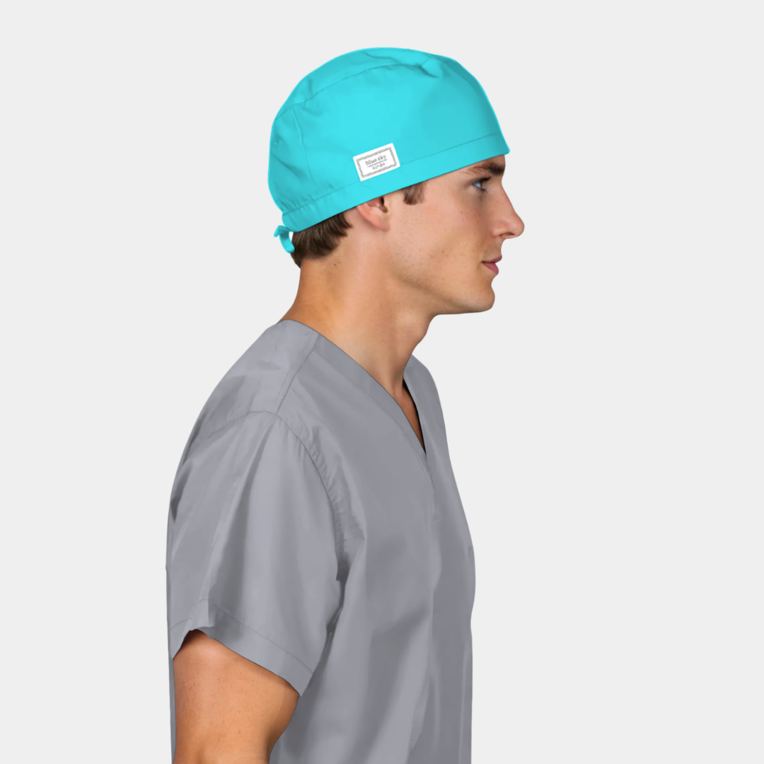Turquoise Men’s Scrub Cap – Comfortable Surgical Cap for Healthcare Professionals