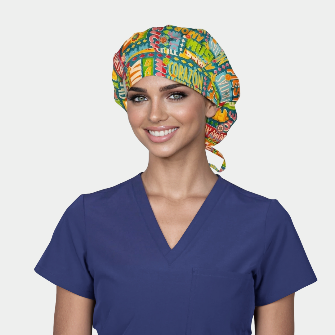 Viva la Fiesta Poppy Bouffant Scrub Hat