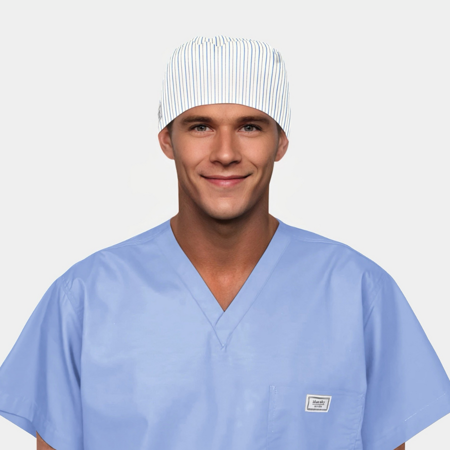 Montauk Pinstripe - Scrub Cap for Men