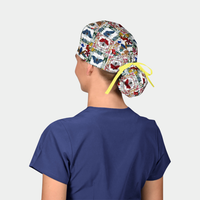 Victorian Flutter Ponytail Women's Surgical Scrub Hat