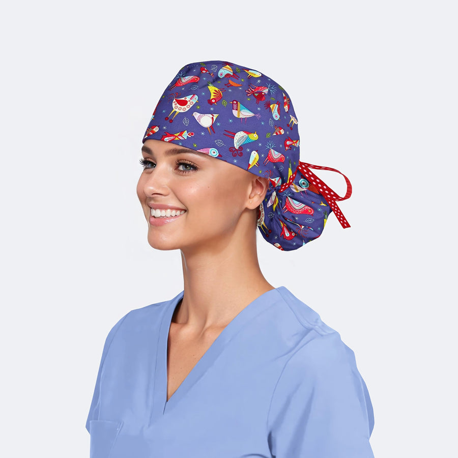 Nighttime Aviary - Pony Surgical Head Caps