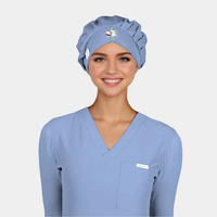 Womens Poppy Bouffant Scrub Cap with NASBS Logo