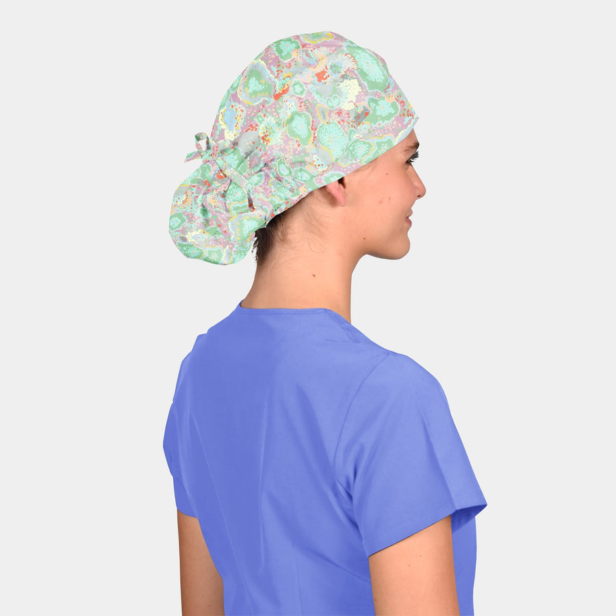 Pastel Gardens - Poppy Bouffant Surgical Caps