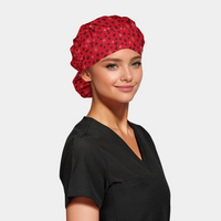 Pawprint Party - Poppy Bouffant Scrub Hats