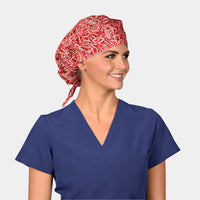 Candy Cane Lane - Poppy Bouffant Scrub Cap