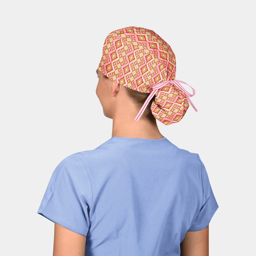 Peridot and Pink - Pony Surgical Scrub Cap