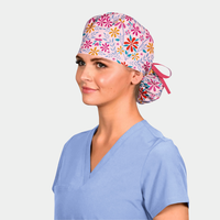 Rosie Posie Ponytail Scrub Cap