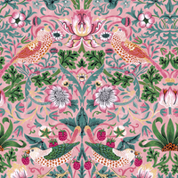 Strawberry Songbird Bouffant Scrub Cap