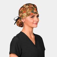 Maple Blossoms Ponytail Surgical Scrub Hat