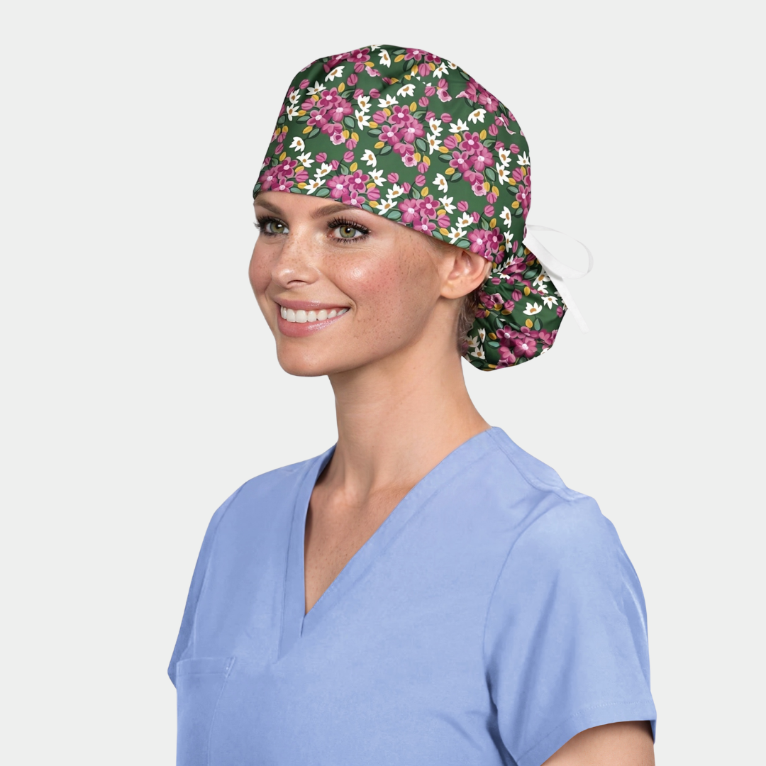 Azalea Daydream Ponytail Scrub Hat