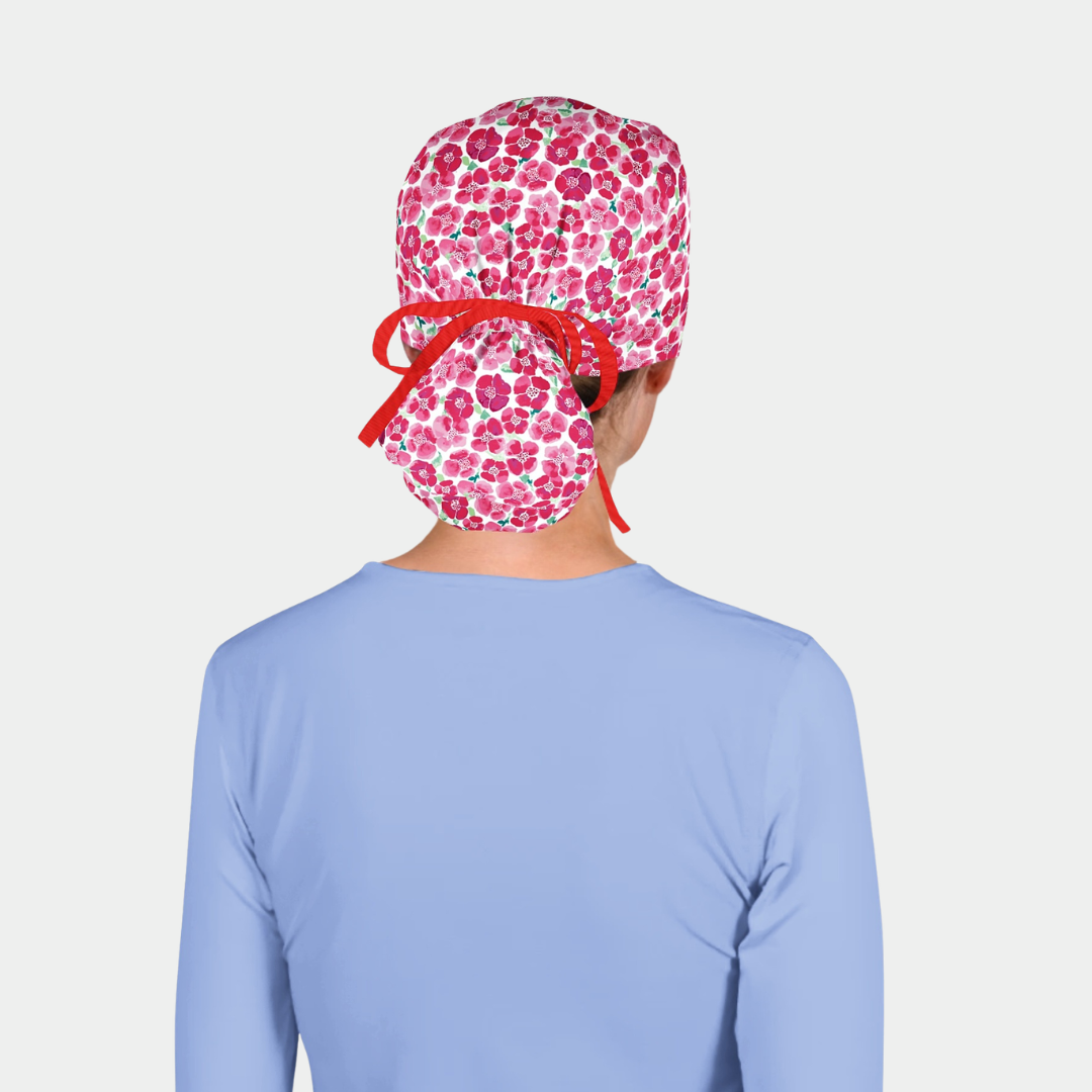 Flowerette - Splendid Ponytail Scrub Cap
