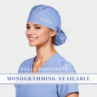 SOLID COLOR - Pony Scrub Caps