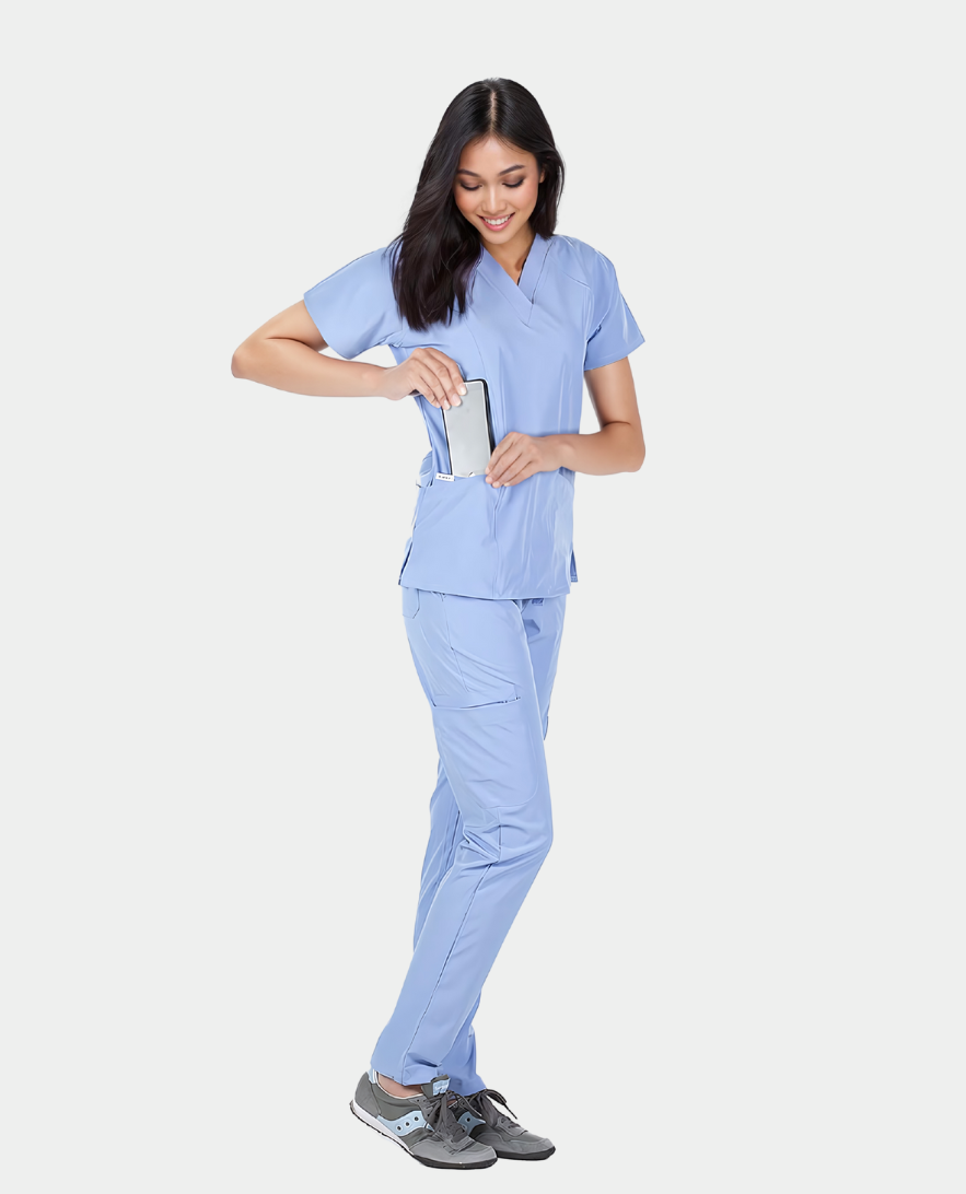 Piper Cargo 6-Pocket Scrub Top