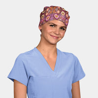 Pumpkin Spice Petals - Pixie Surgical Scrub Caps