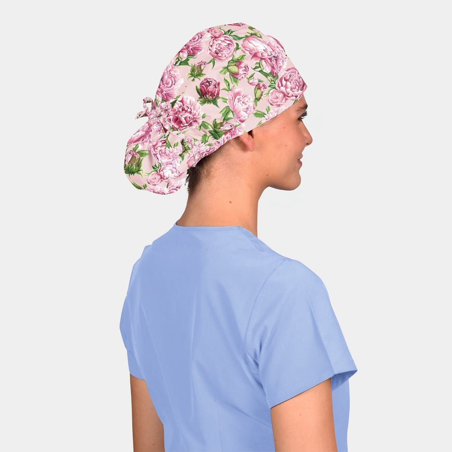 Queen Charlotte's Floral Court - Poppy Bouffant Surgical Hats