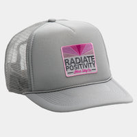Radiate Positivity Trucker Hat - Grey-Pink